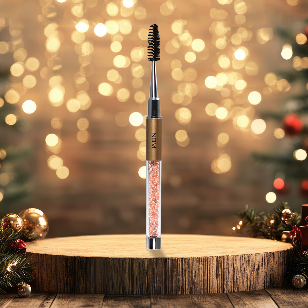 Merry Christmas - Wimpernbürste mit Strasssteinen
